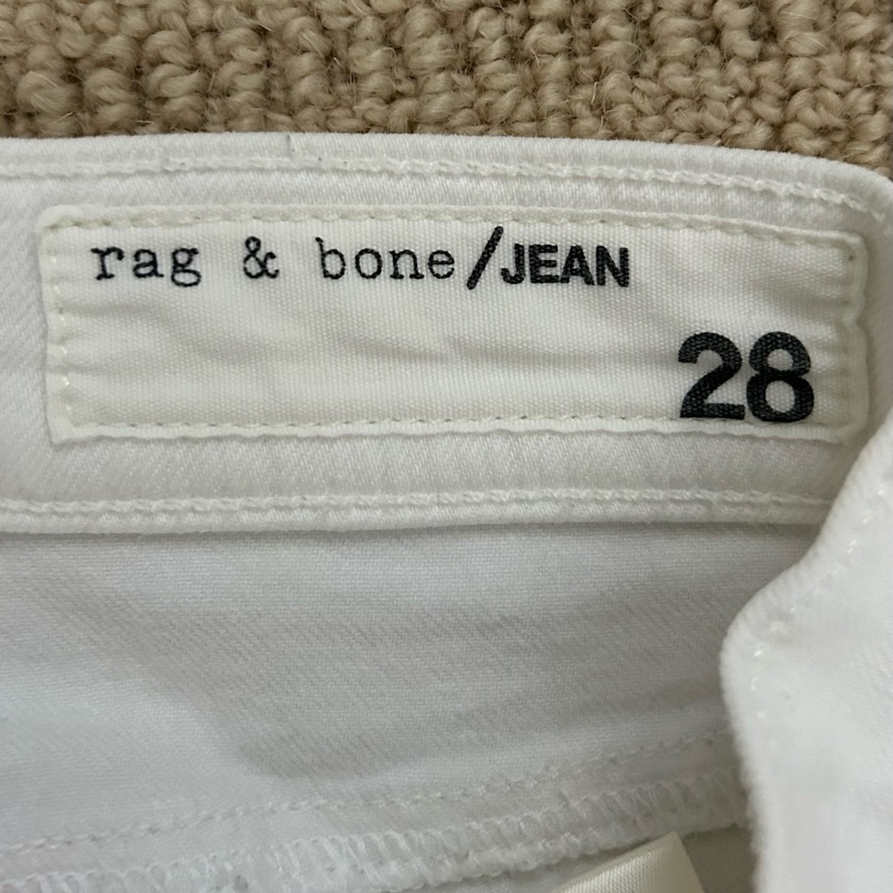 Rag & Bone White Brigade DRE Distressed Skinny Jeans Size 28 - Picture 4 of 5